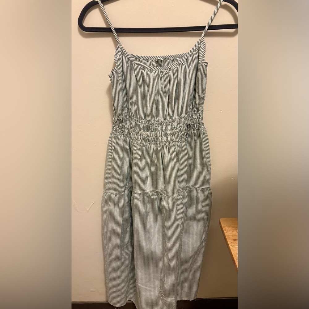 Uniqlo Blue and White Striped Kids Dress